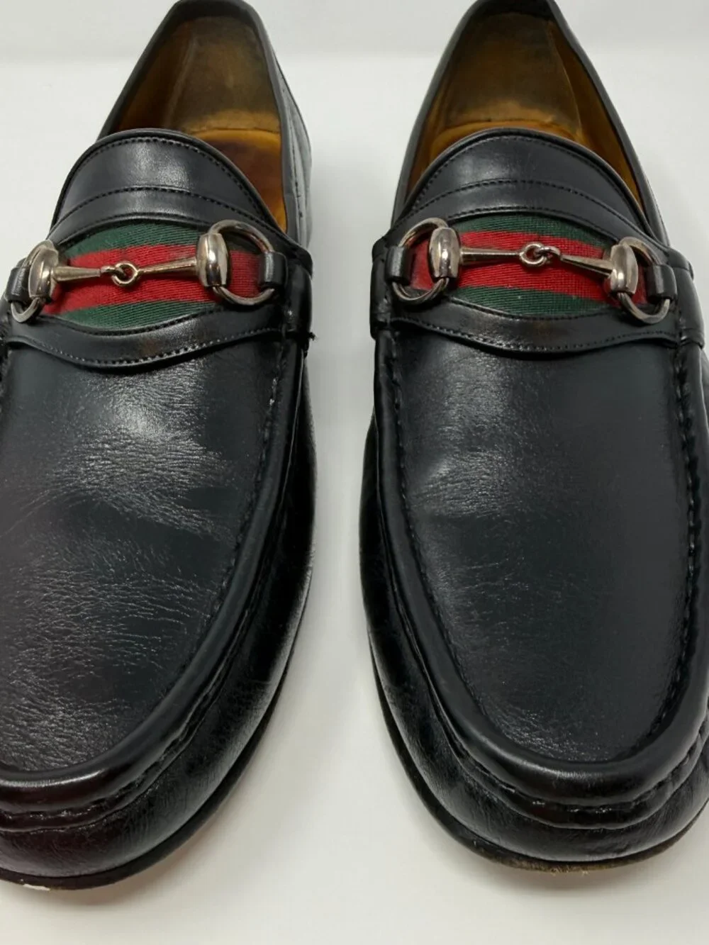 Gucci Leather Horsebit Loafers Men's 9.5 D Black Classic Designer Preppy Luxury